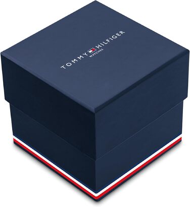 Чоловічий аналоговий багатофункціональний кварцовий годинник Tommy Hilfiger з силіконовим ремінцем, водонепроникність 5ATM, синій