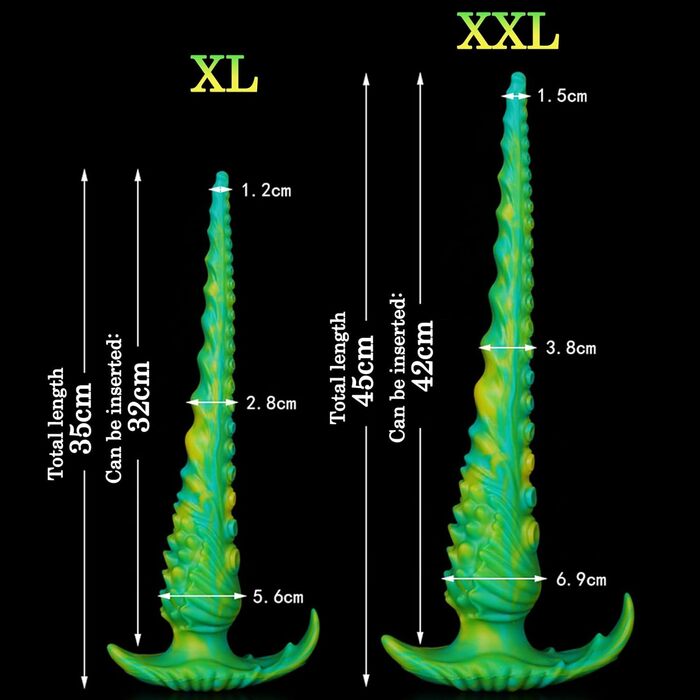 Анальний дилда MACQIU з щупальцями, екстремально велика, для чоловіків та жінок
