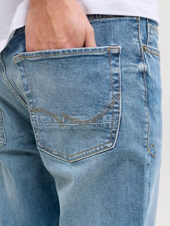 Чоловічі джинси Jack & Jones JJICLARK Regular fit, синій денім, 34W / 32L