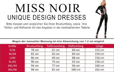 Комбінезон MISS NOIR з вінілу Wetlook, S-3XL, червоний (112VI-RD)