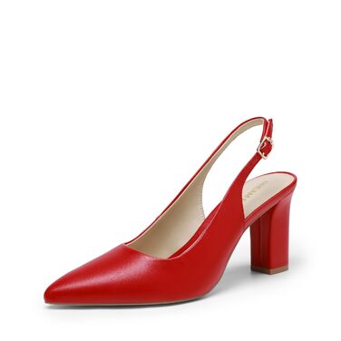Жіночі туфлі-човники Dream Pairs з відкритим каблуком (Slingback), червоні, розмір 40.5 EU