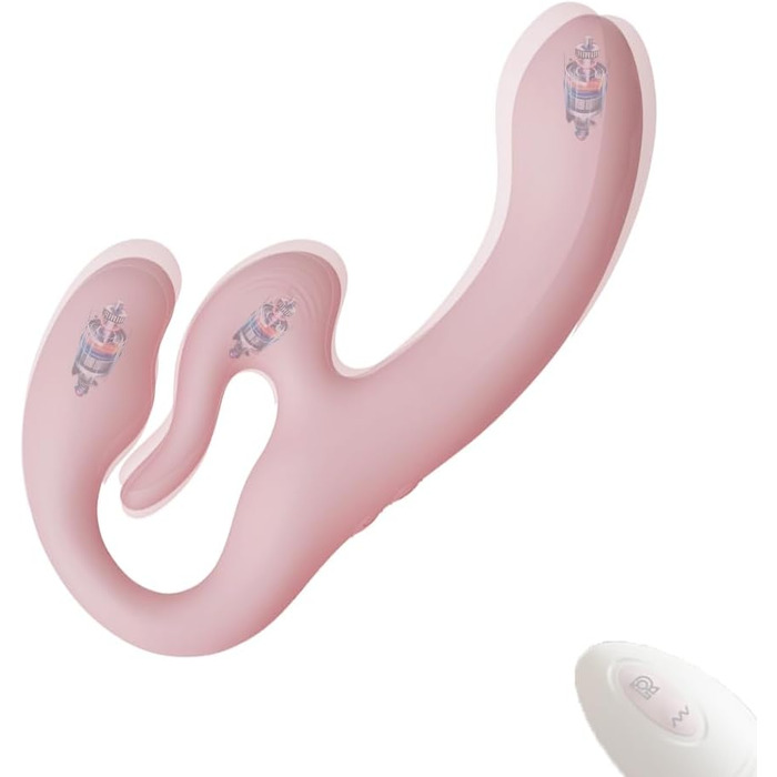 Вібратор для пар Jixaxe Doppelkopf з реалістичного силікону, 5 режимів, пульт дистанційного керування, стимулятор G-точки та клітора, секс-іграшка для жінок та лесбійок