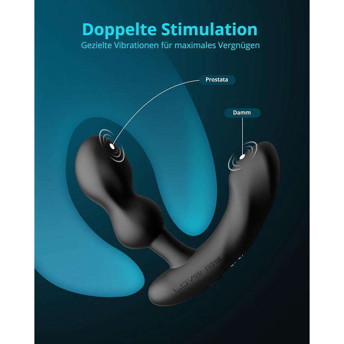 Lovense Edge 2: чоловічий анаплаг з пультом керування, вібрація простати, Bluetooth, 10000+ режимів, іграшки для дорослих