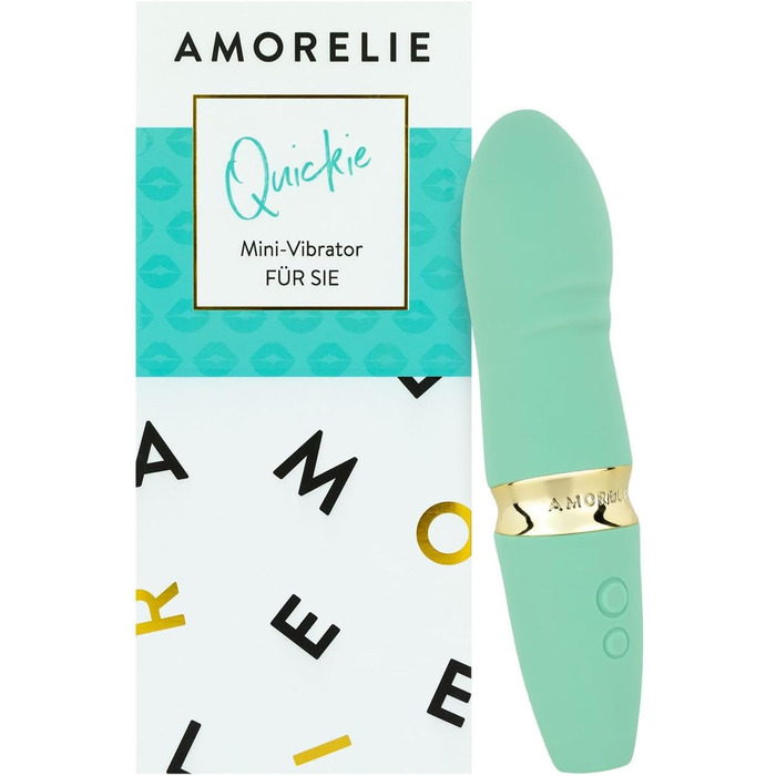 Вібратор AMORELIE Quickie для G-точки, 15 см, зелений | Водостійкий, з акумулятором