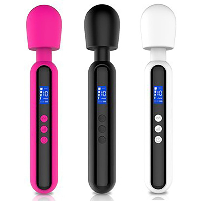 Вібратор дилда для жінок з LED-дисплеєм, 10 режимів та 4 інтенсивності, стимуляція G-точки, вібратори для жінок та пар (чорний)