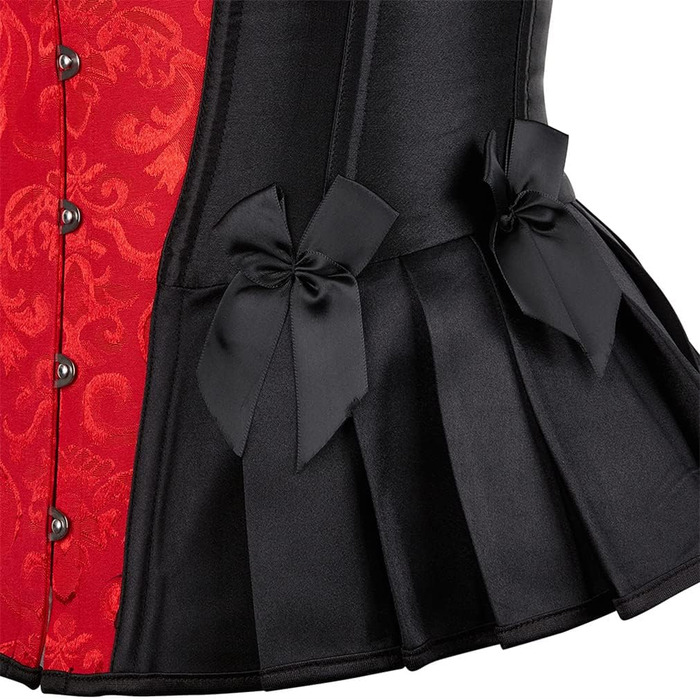 Корсетна гребійка Grebrafan для жінок, готичний стиль, для вечірок, червона (50-52)