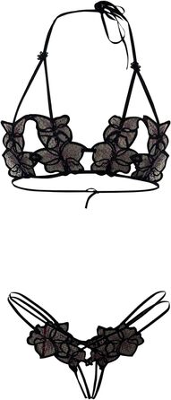 Топ-кроп WILLBET з мереживом на довгі рукави, чорний, універсальний розмір. Ідеальний для карнавалу та вечірок.