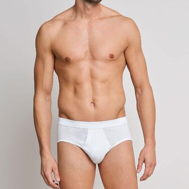 Труси чоловічі Schiesser з вирізом, рифлений трикотаж, білі, 4 штуки в упаковці, розмір L