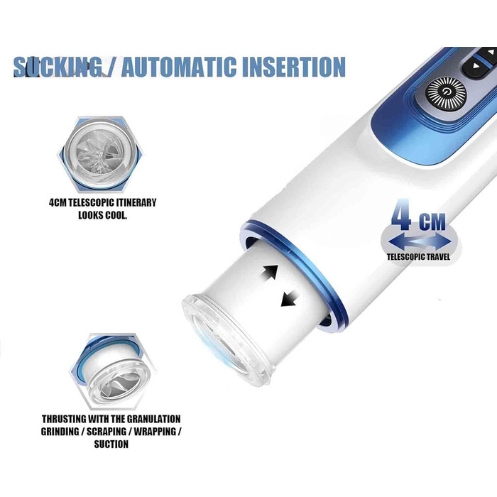 Масажер для чоловіків з 7 режимами вібрації та підігрівом - 3D силікон, автоматичний стимулятор пеніса