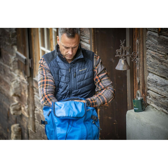 Стеганий жилет Deerhunter Moor W. Knit Brown-Blatt M Blau для полювання та активного відпочинку