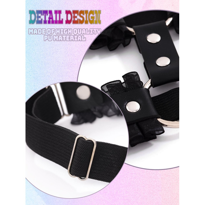 Жіночий набір аксесуарів для тіла Campsis Punk: 2 шт. спідниці-гумки з чорною мереживом, для рейву