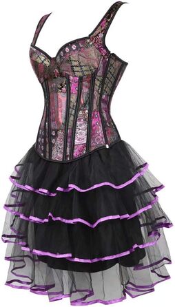 Сукня-корсет з корсетом, повний бюст, бретельки, блискавка, шнурівка, сексуальний фіолетовий колір