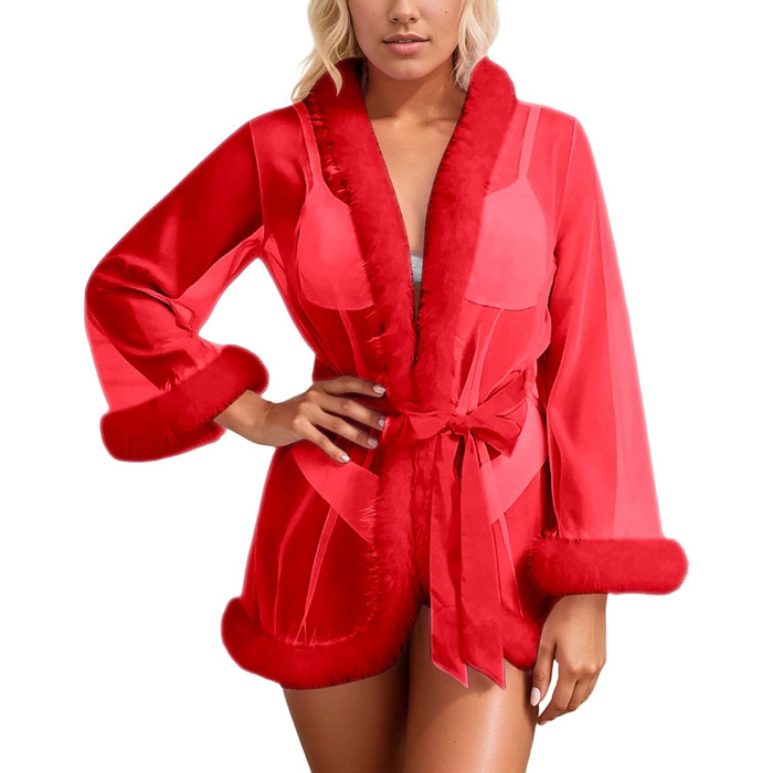 Комплект жіночої білизни з відкритим декольте, еластичний виріз, великі розміри, червоний/білий, XL