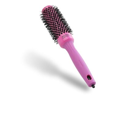 Керамическая круглая щетка для волос Olivia Garden Expert Blowout Shine (розовая, 35 мм) — антистатическая щетка для гладкого и блестящего укладки