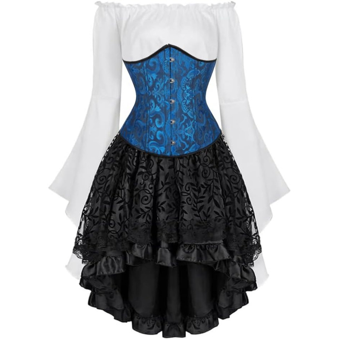 Корсет для фігури KUOSE для жінок, корсет-формувач, корсет для живота, великі розміри (30-32, темно-синій)