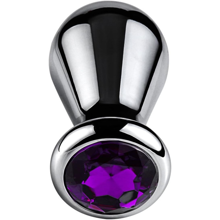 Анальний плагін Soarvlorfy з металу, великий розмір, з кристалами, для масажу G-точки та простати, анальні дилататори, іграшки для дорослих, срібло, L