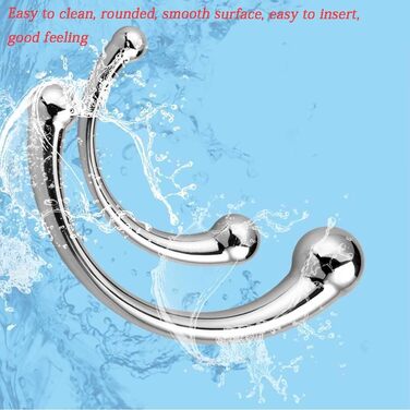 Металевий двосторонній дildo для стимуляції G-точки та масажу простати, анальні пробки для чоловіків та жінок