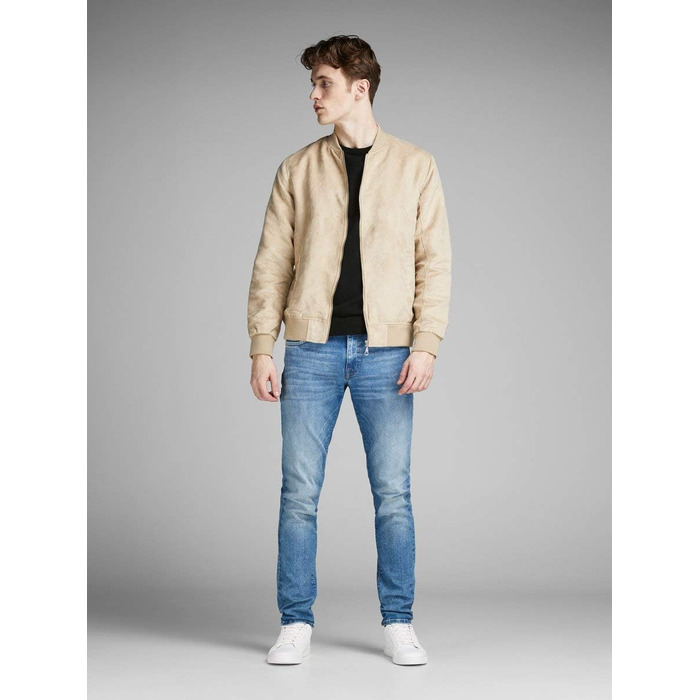 Чоловічий в'язаний однотонний светр JACK & JONES, чорний, розмір L