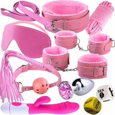 BDSM-набір Ero-Bull рожевий, 13 предметів