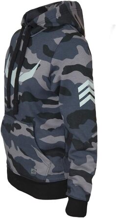 Чоловічий худі ROCK-IT Apparel Urban Streetstyle з капюшоном та флісовим начосом, камуфляж Dark Camo (Сіро-блакитний), розмір XXL