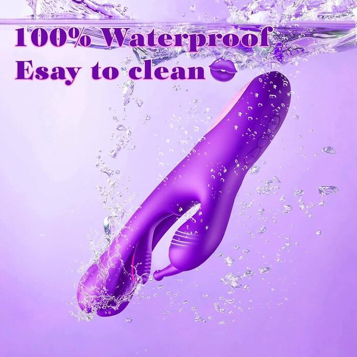 3-в-1 вібратор для жінок: стимуляція G-точки та клітора з 7 режимами вібрації та 7 режимами імпульсу (фіолетовий)