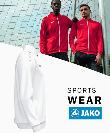 Спортивна куртка JAKO One унісекс із переробленого поліестеру з функцією Keep Dry для тренувань та відпочинку, біла, розмір XL
