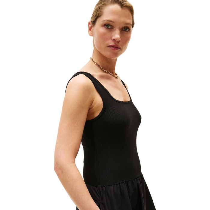 Сукня Tommy Hilfiger Rib Midi Fit & Flare чорна жіноча