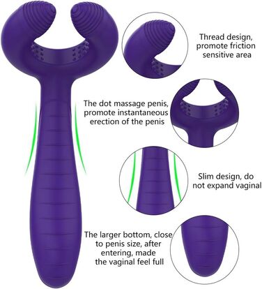 Силіконовий вібратор Enlove 7-в-1 для пар: кліторальний, G-точковий, анальний, масажер простати. Іграшки для дорослих для жінок та чоловіків