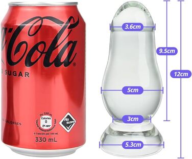 Анальний плагін з кришталю SOVO - масажер простати та G-точки, 14 см, 5.7 см (M)