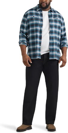Чоловічі джинси Lee Extreme Motion Relaxed Straight Big and Tall, чорні (44W / 28L)