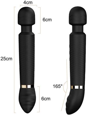 Масажер вібраційний Doppelkopf для тіла та зони G, чорний. Водонепроникний масажер-стимулятор з подвійним мотором