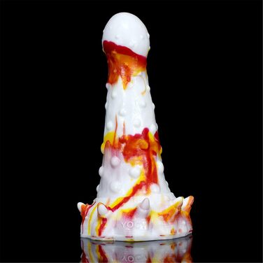 Анальний дildo з соскою XXL, діаметр 6.5 см, з малюнком полум'я, для чоловіків та жінок, секс-іграшки, фетиш, мастурбація, гей