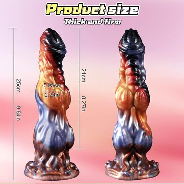 Вібратор для анального сексу з нагріванням, 3-в-1, з силікону, 25 см, 7 режимів, G-точка, для пар та чоловіків