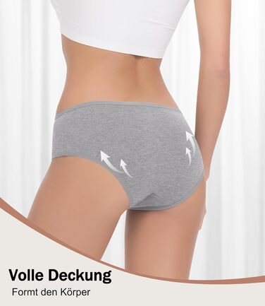 Бобель Женские трусы-слипы 5 шт. в упаковке, хлопковые, дышащие, мягкие, эластичные (S-XXL) (L, Multicolor06)