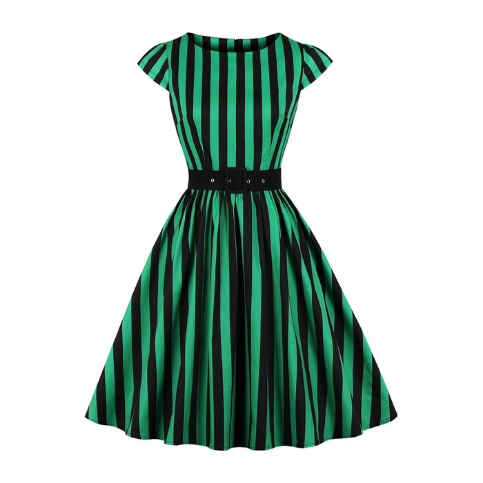Сукня Rockabilly AXOE 50-х років, бавовна з поясом (XL, S01)
