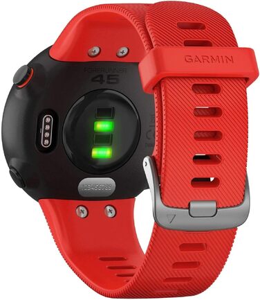 Спортивний GPS-годинник Garmin Forerunner 45 для бігу, фітнес-трекер з пульсометром та планами тренувань, червоний (розмір M)
