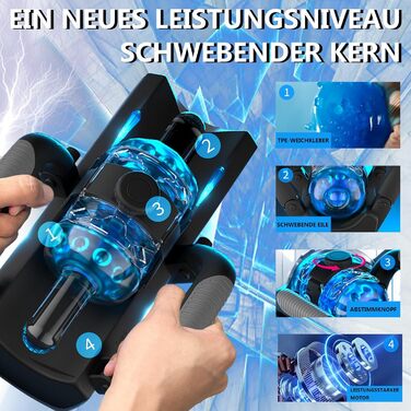 Електричний мастурбатор для чоловіків з подвійним руків'ям, 6-ступеневий, хід 1-12 см, сексуальна іграшка для чоловіків