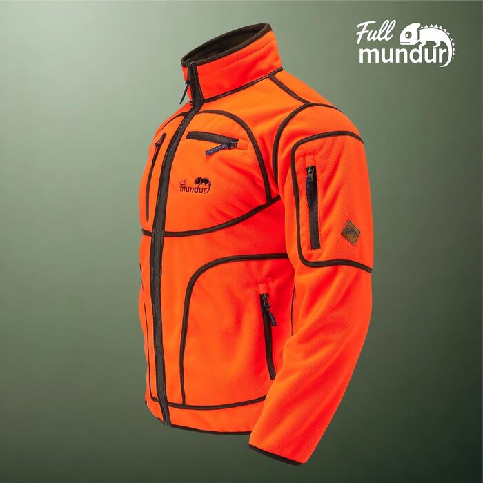 Двостороння флісова куртка для полювання Rondane Orange Camo, помаранчево-зелена (4XL)