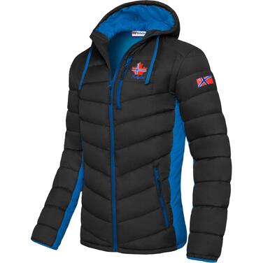 Чоловіча зимова куртка Nebulus MERIK: тепла outdoor-куртка для прогулянок, чорно-кобальтова, розмір XL