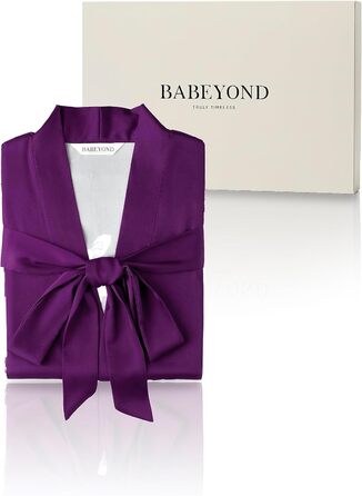 Халат жіночий Babeyond Кімоно з квітковим принтом, максі, довгий, пляжний, для вечірки, весільної ночі, для дому (один розмір, фіолетовий)