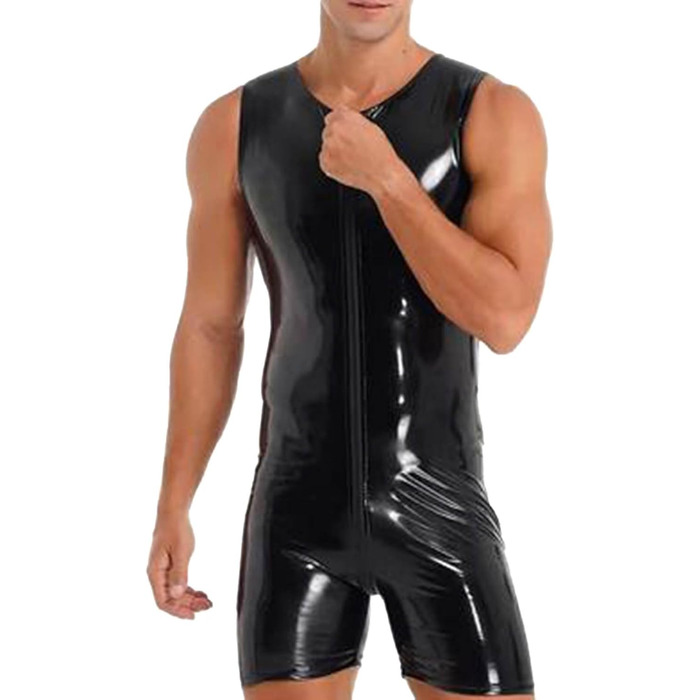 Костюм для рольових ігор для чоловіків 3-частинний: еротична білизна для карнавалу та вечірок (чорний/білий з аксесуарами 02 Чорний 4XL)