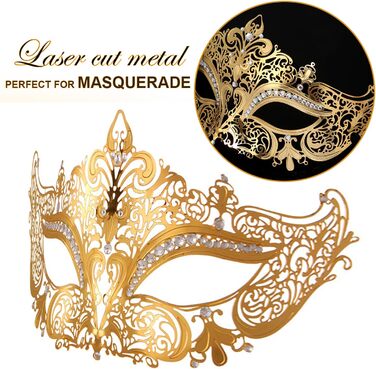 Маскарадні маски для жінок та чоловіків, пара, венеціанська маска, римсько-грецька маска для Хелловіну, костюм, вечірка, бал (набір Золота Сова)