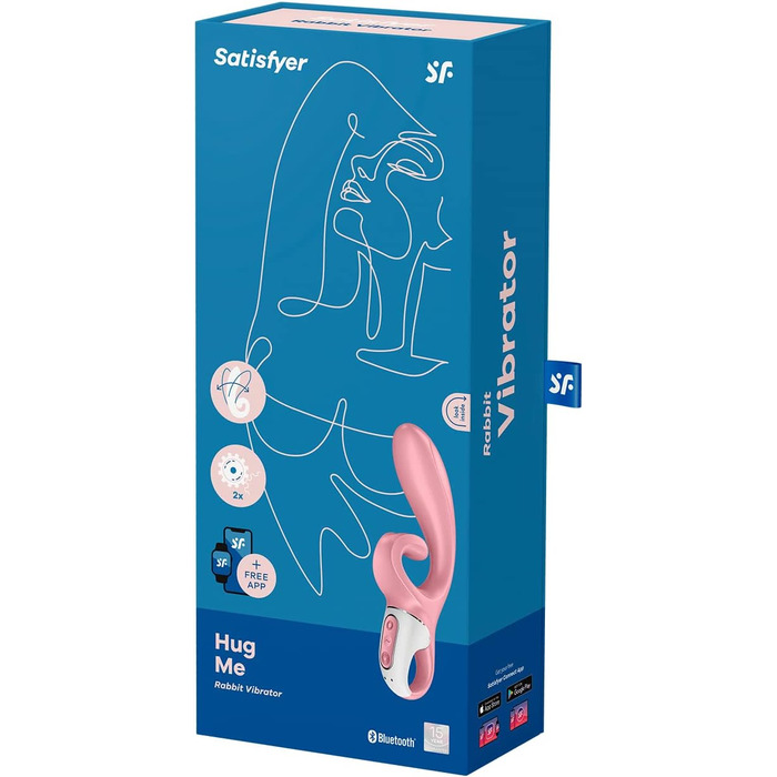 Satisfyer Hug Me Connect: Вібратор для клітора та G-точки з керуванням через додаток (синій)