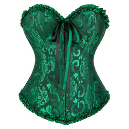 Корсет для повного бюста KUOSE, корсет для живота, топ, великі розміри, чорний, зелений M