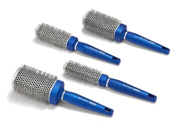 Кругла щітка для волосся Bio Ionic BlueWave X-Large NanoIonic — кондиціонуюча з гофрованим ворсом та ергономічною ручкою