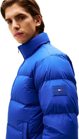 Чоловіча пуховика Tommy Hilfiger Down Stand з коміром-стійкою, синя (Wedge Blue), розмір M
