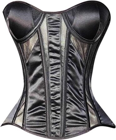 Корсаж чорний для жінок, костюм пірата великих розмірів, сексуальний бюстгальтер для великої груди, фігуроформуюча білизна, ідеально як спідня білизна, жіноча білизна, карнавальний/геловінський костюм, костюм пірата, shapewear, чорний