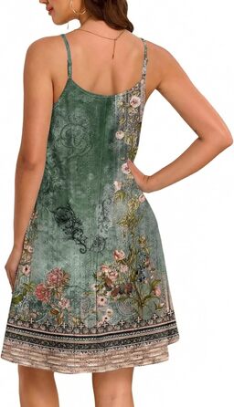 Сукня пляжна SENBATU Soerkleid Daen Lochuster з V-подібним вирізом, квітковий принт, розмір XL