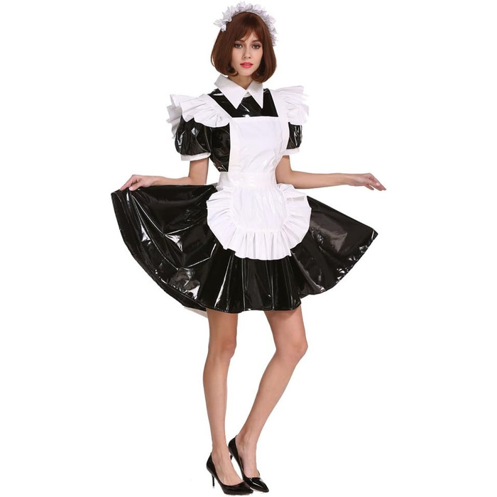 Костюм для чоловіків GOceBaby Sissi Zofen XXL: чорний, з замком, з ПВХ, для чоловіків великих розмірів