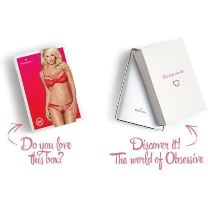 Сексуальна спідня білизна Obsessive Alabastra, S-M, червона